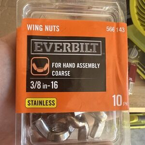 BRAND NEW LOT OF 3 EVERBILT 3/8 in. - 16 ZINC PLATED NYLON LOCK NUTS